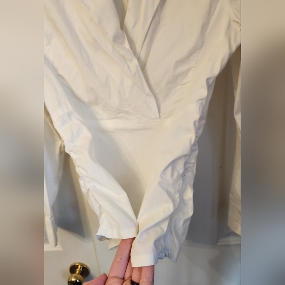 (8) Mexx white cross neck Blouse - Picture 6 of 7